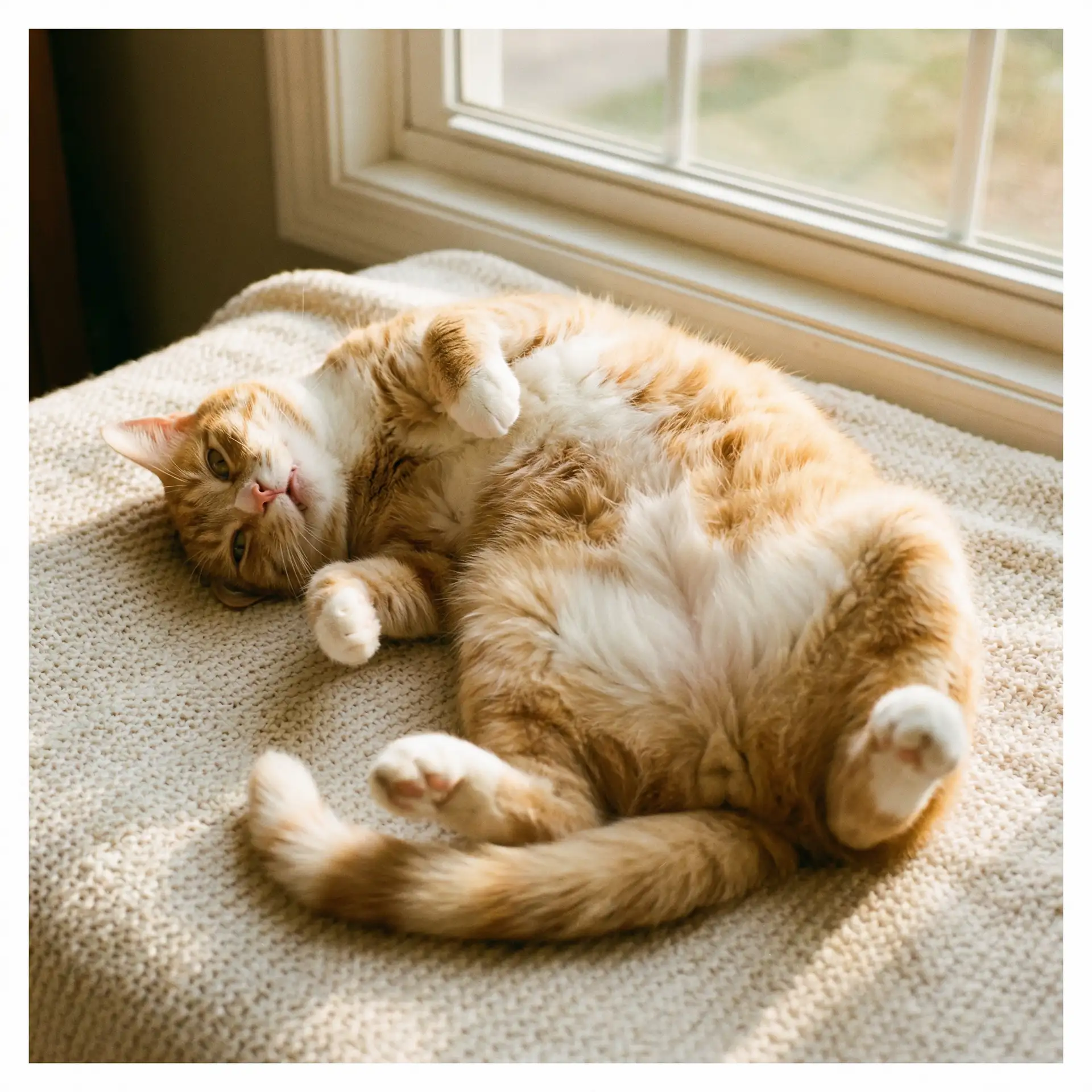 猫咪仰躺露出肚皮 - 免费看桶机三十分钟不用会员